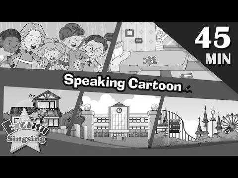 Talking Cartoon |  45 minutes Kids Dialogues |  straightforward dialog |  Learn English for Children