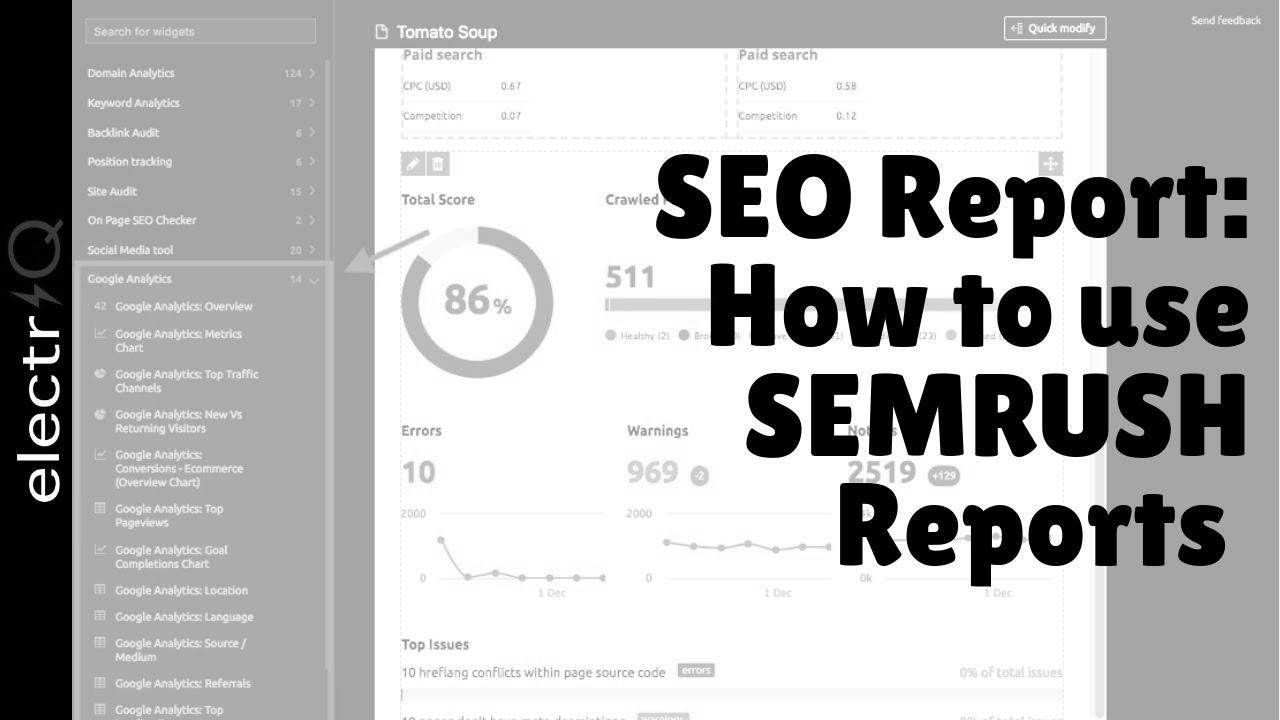 search engine optimization Report: How to use SEMRUSH Reviews