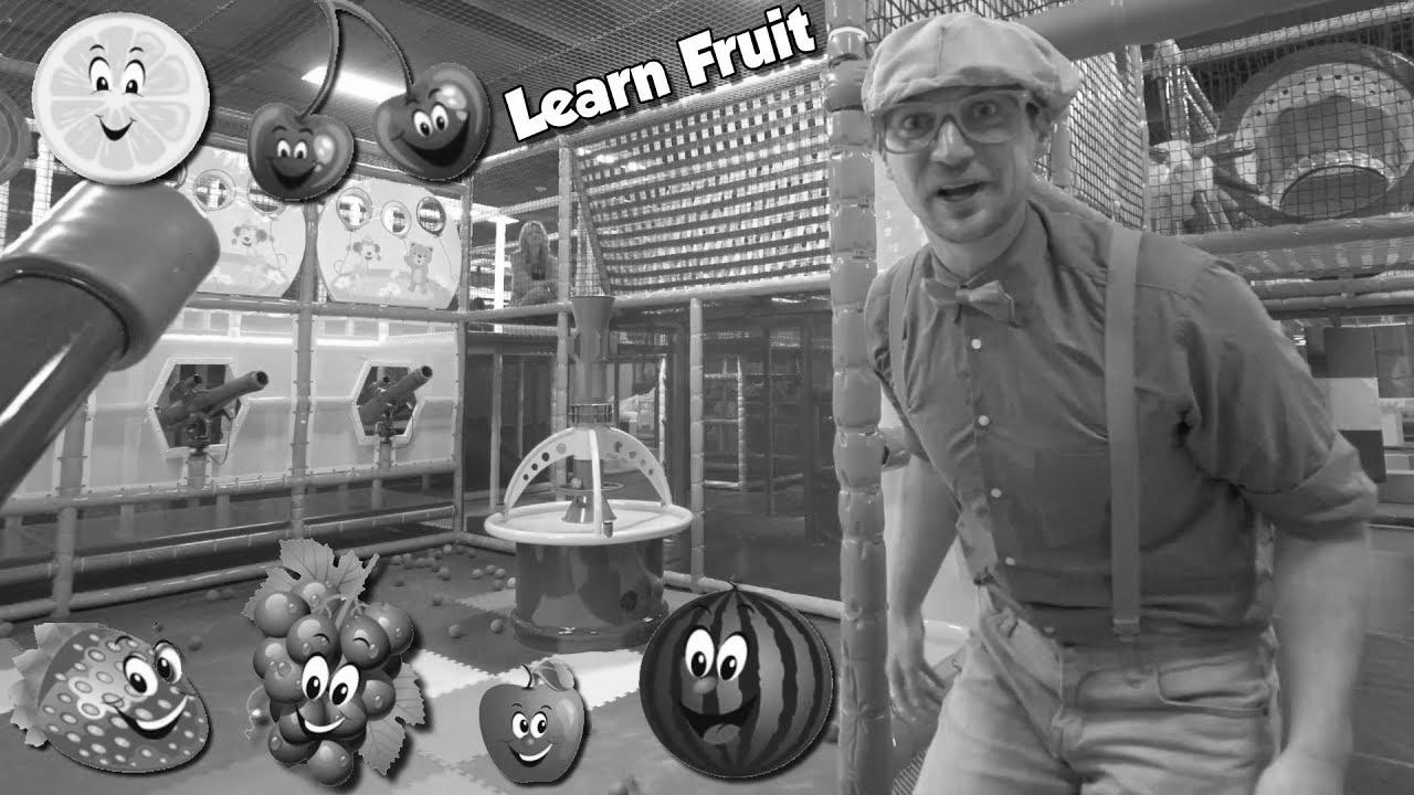 Learn Fruits with Blippi |  Academic Indoor Playground Videos for Children